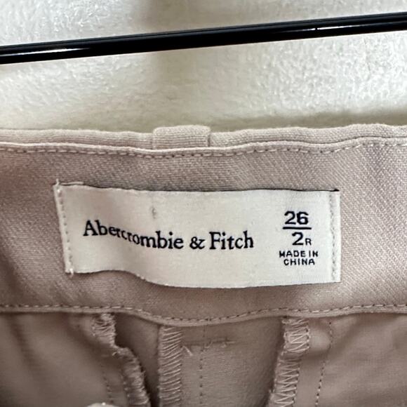 ABERCROMBIE & FITCH Sloane Tailored Wide Leg Pant Taupe Beige Sz 26/2 Reg {KK24} - Picture 4 of 5
